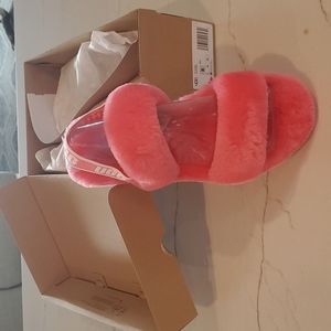 Ugg OH Yeah pink slide slipper